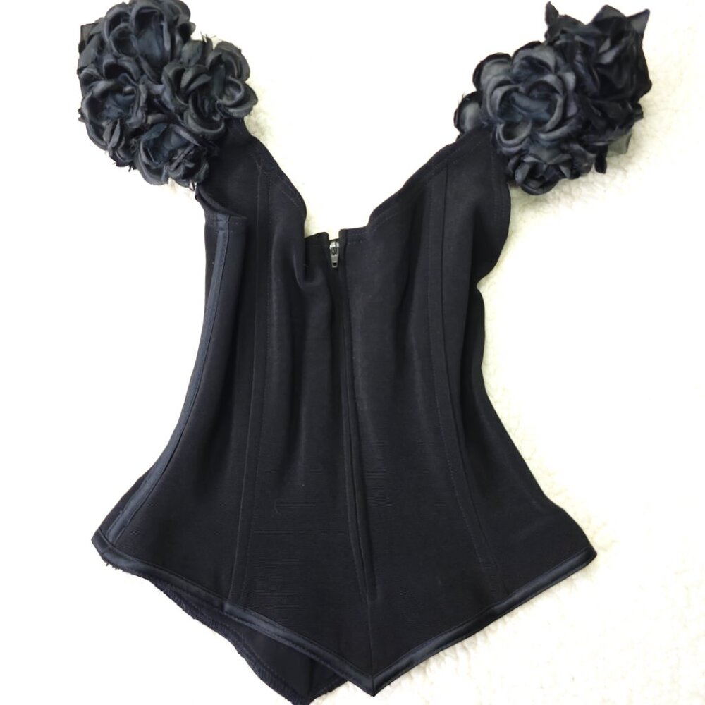 Vintage TADASHI Corset Style Top, Size Small - Picture 2 of 3